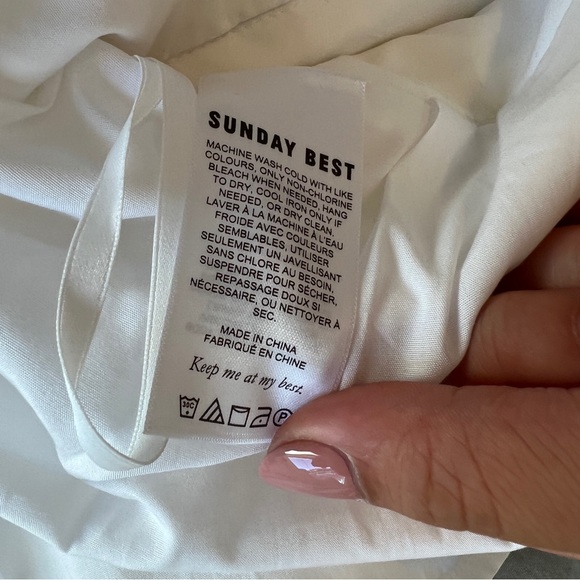 SUNDAY BEST Olive 15” Skirt in White - Picture 2 of 5